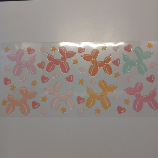 Balloon dogs 16oz uvdtf wrap