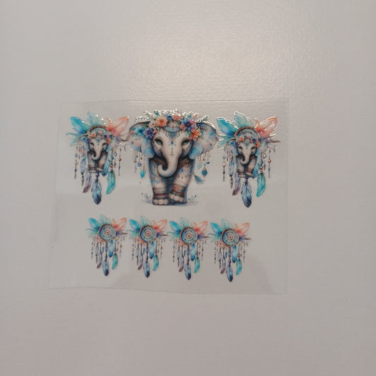 Elephant #2 tumbler keyring uvdtf