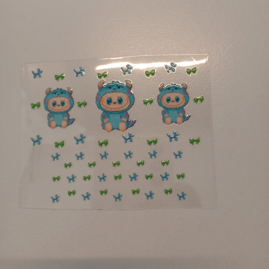 Sully bubu tumbler keyring uvdtf