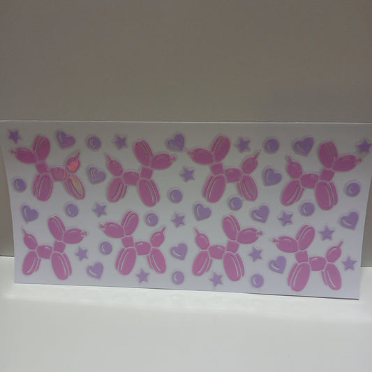 Holo balloon dogs 16oz wrap